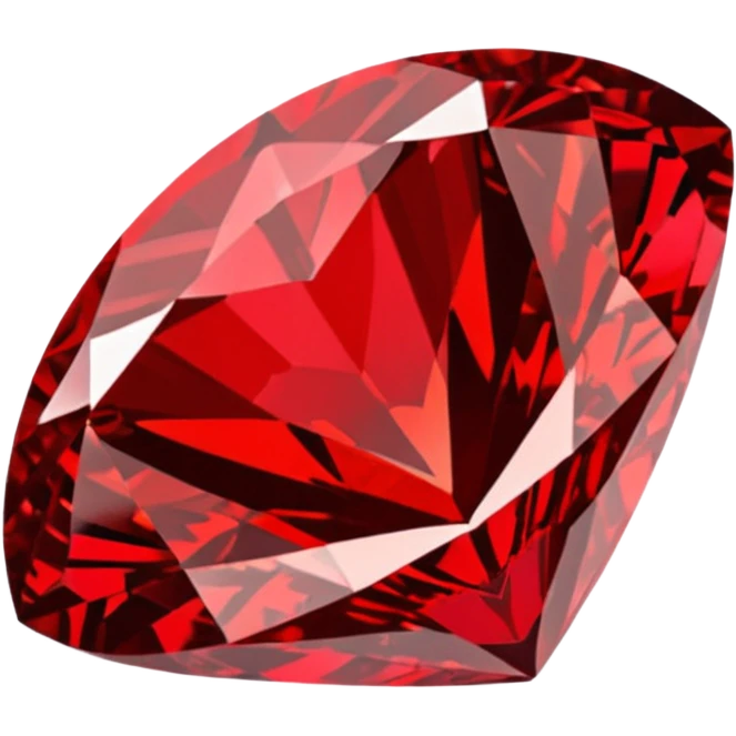 Red diamond with "RED" written on its frontRed diamond with "RED" written on its front emoji