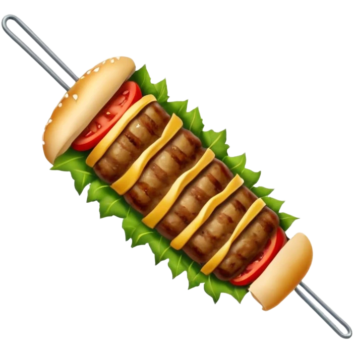 Une broche à kebab emoji
