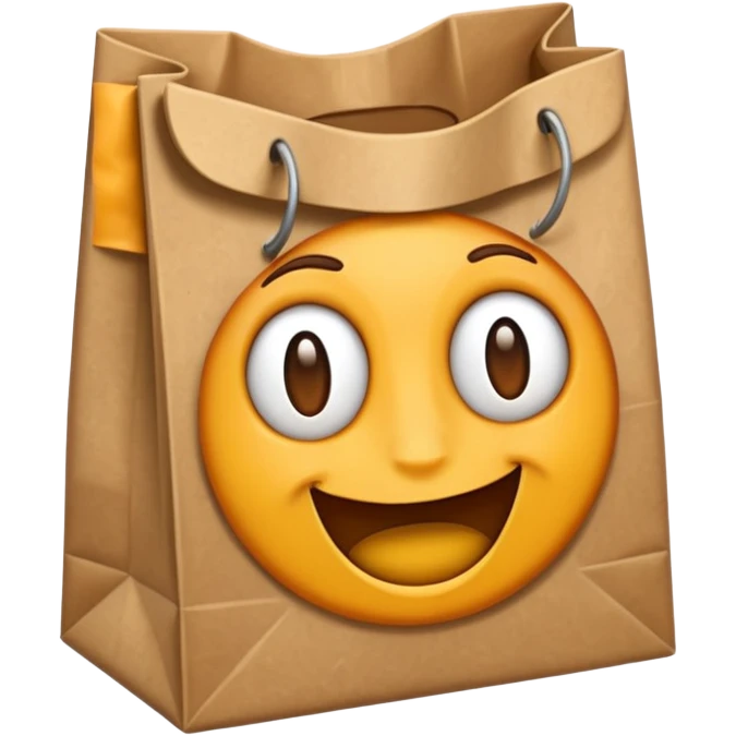 paper bag. negative: emoji emoji