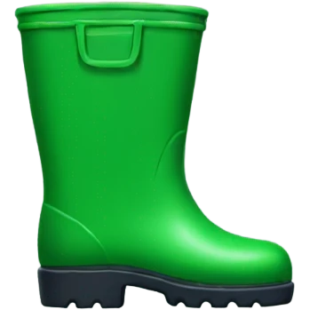 a green rubber wellington boot  emoji