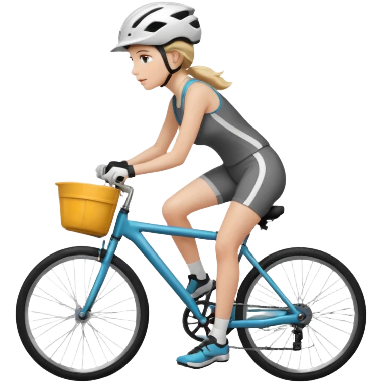 Wife being impatient on a bicycle emoji