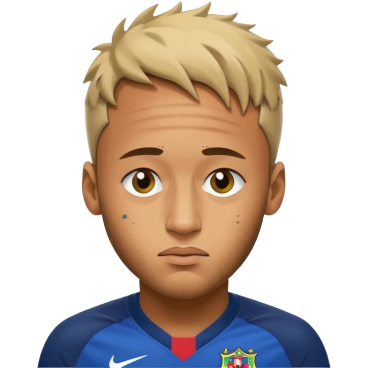 Neymar with one eye closed and the other open emoji