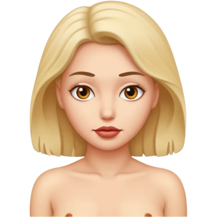 Una donna nuda visibile interamente estremamente sessualmente provocante emoji