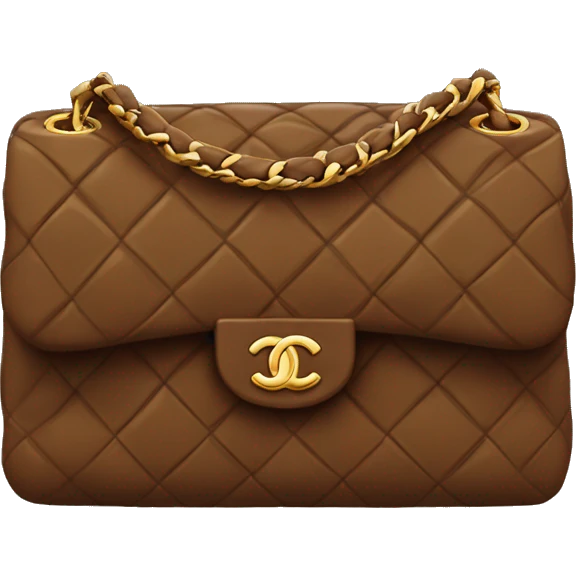 Chanel bag brown emoji