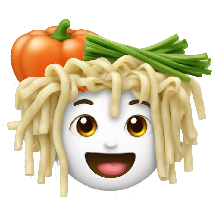 noodles with vegetables emoji
