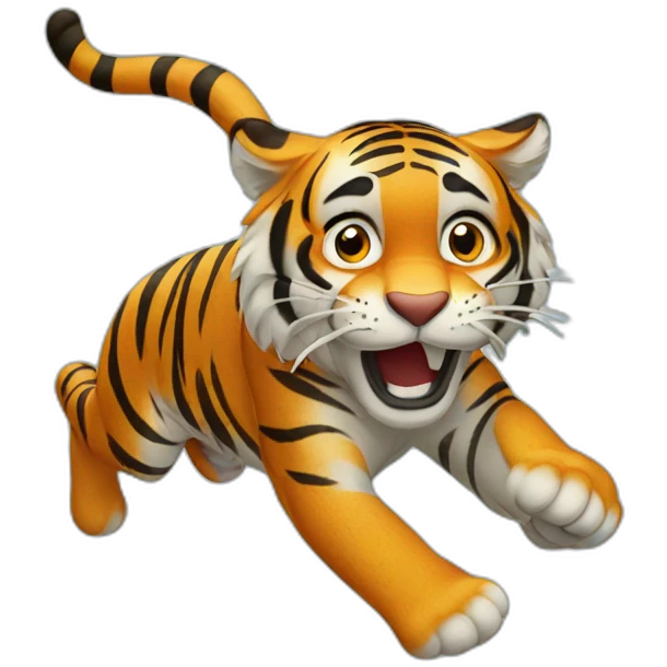 Tiger jumping emoji