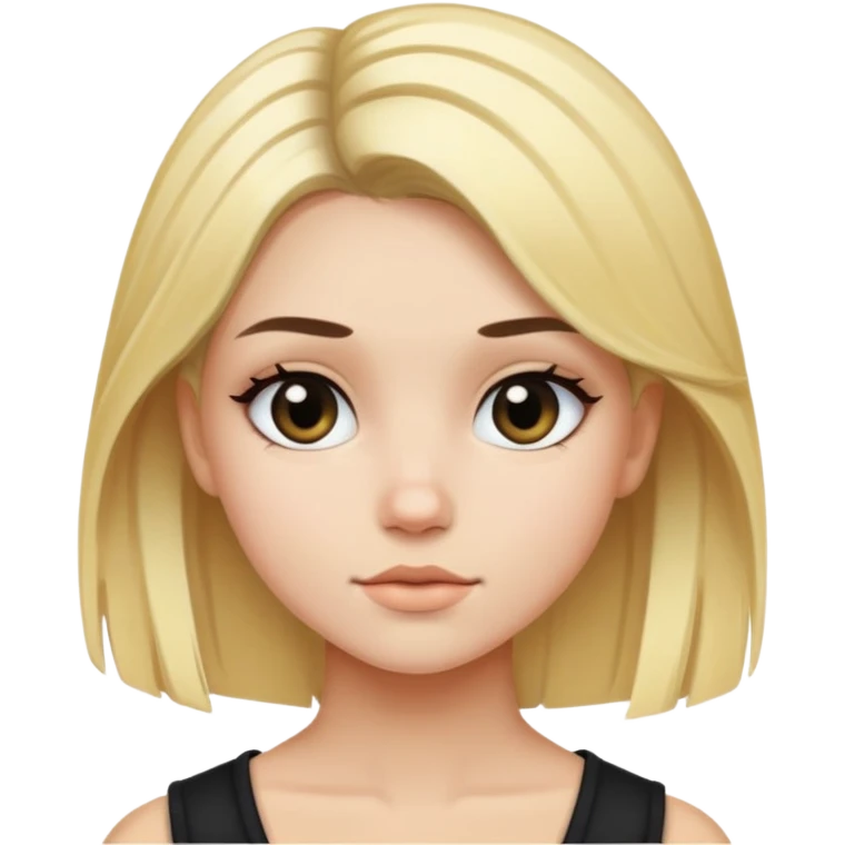 girl with blonde and black split dyed hair emoji