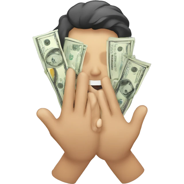 Mano con dinero emoji