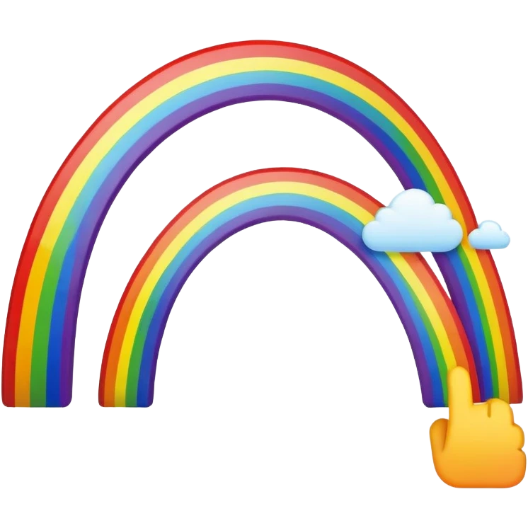 colorful rainbow in the sky emoji