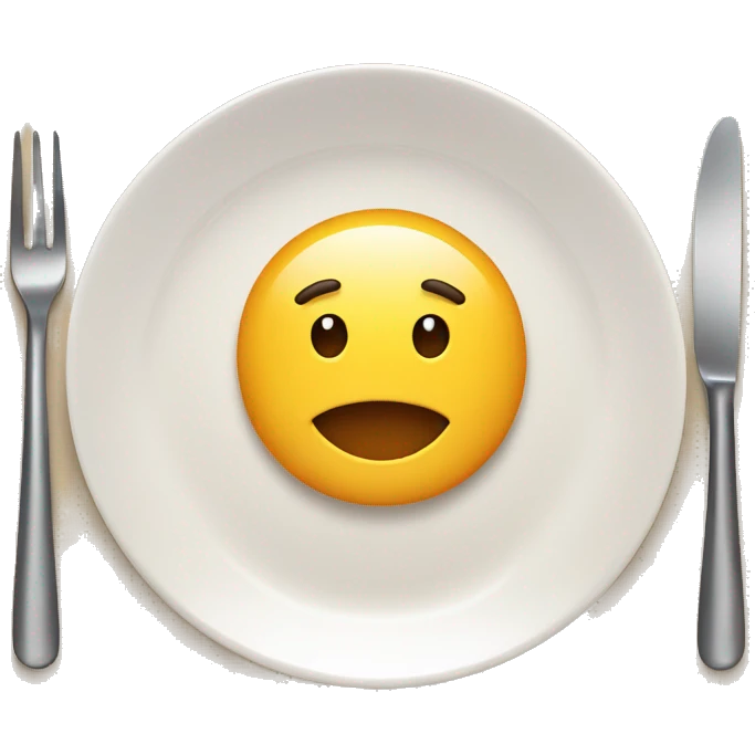 restaurant menu on a dish with fork and knife emoji