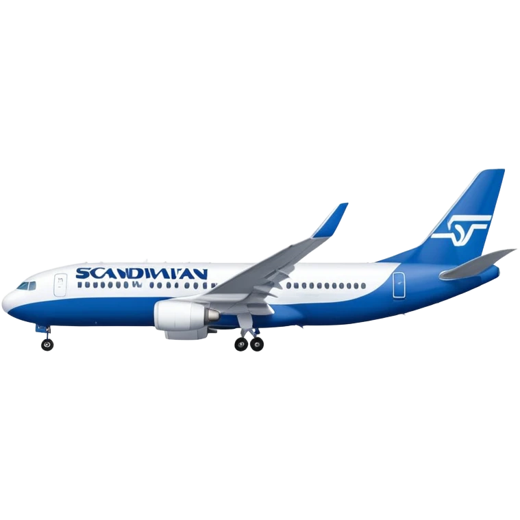 Scandinavian Airlines airplane with blue and white colors emoji