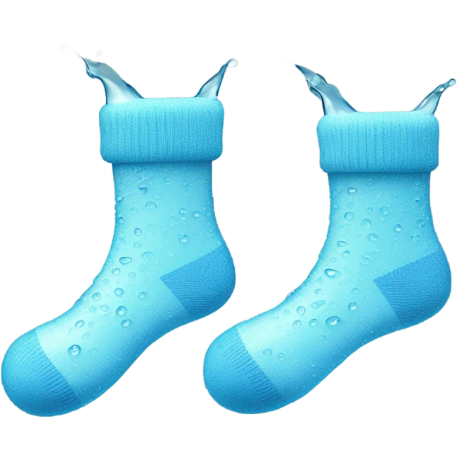 socks with water drop emoji