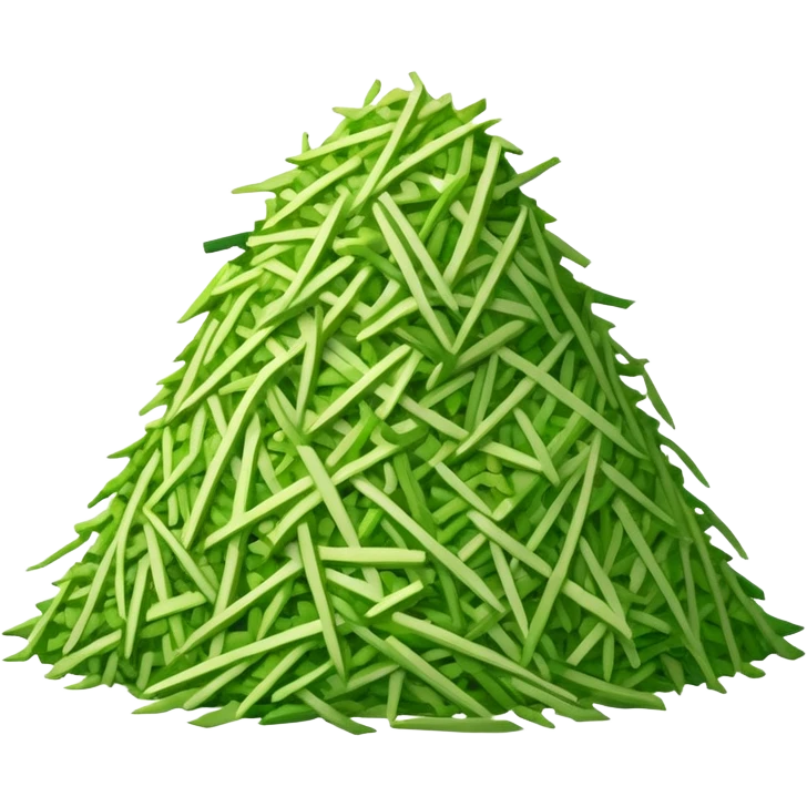 a big pile of grated green shreds of vegetable emoji