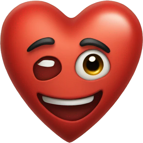 Heart with a rode emoji