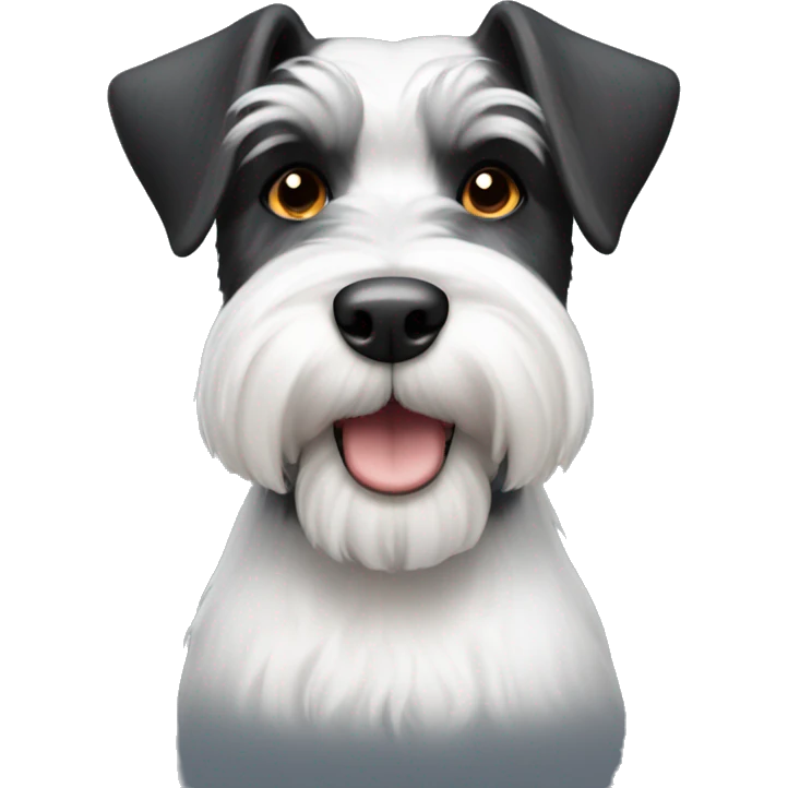 Schnauzer white and black emoji