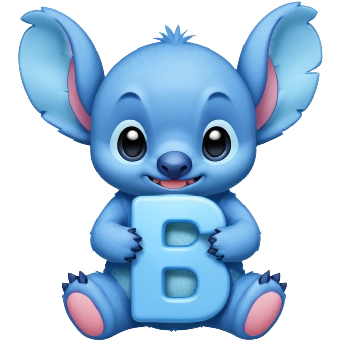 Cute Stitch with the alphabet f emoji