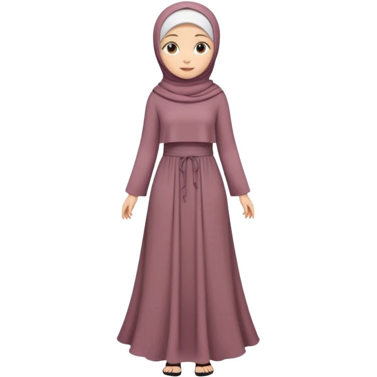 Girl with hijab full body and she stomach and legs make her tits big emoji