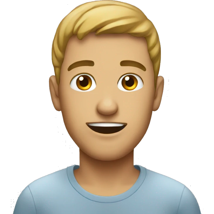 Awkward guy emoji