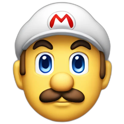 Mario qui a des yeux lasers emoji
