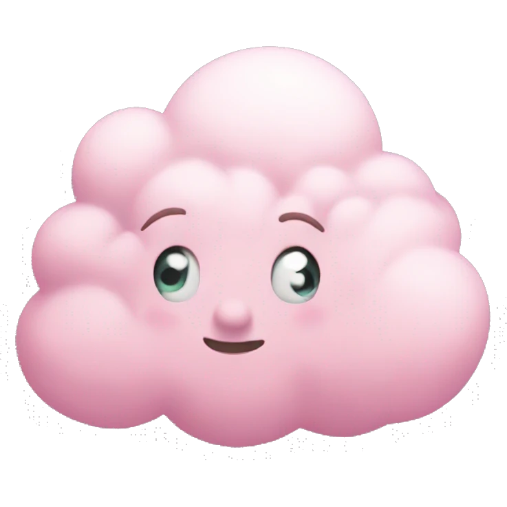 Nube rosa emoji