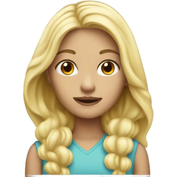 Clean blonde girl emoji