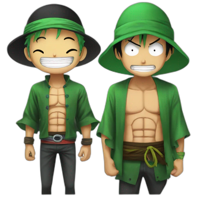 Luffy and zoro emoji