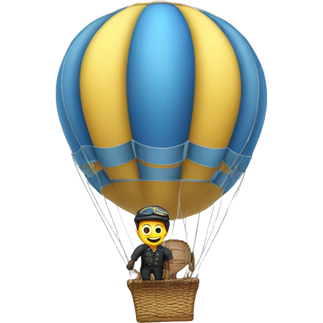 Hot air balloon with pilot emoji