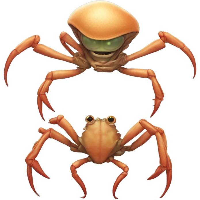 alien human man crab emoji