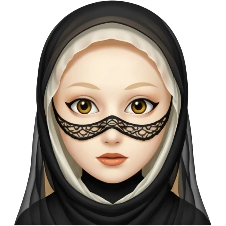 Prom masked woman emoji