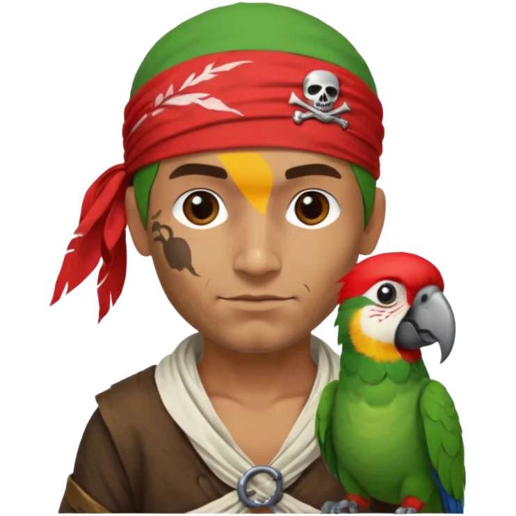 pirate and parrot emoji