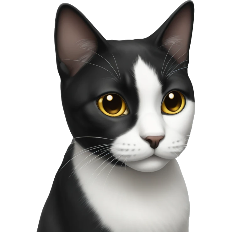 Black and white cat emoji