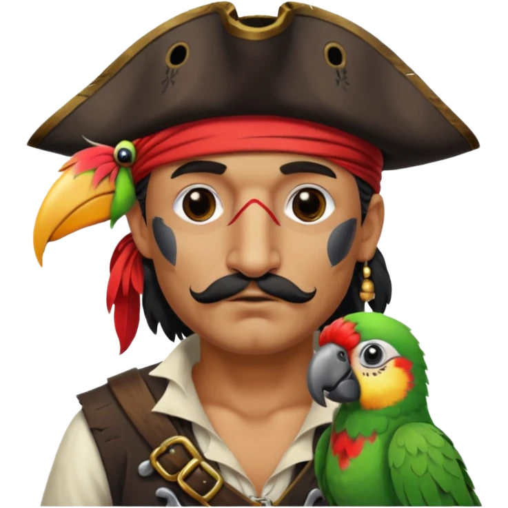 pirate and parrot emoji