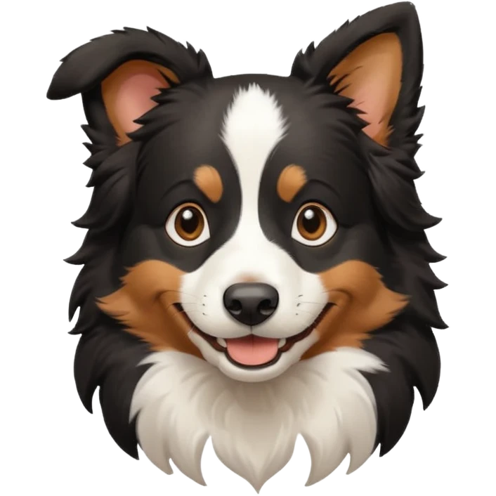 smille black bordercollie emoji