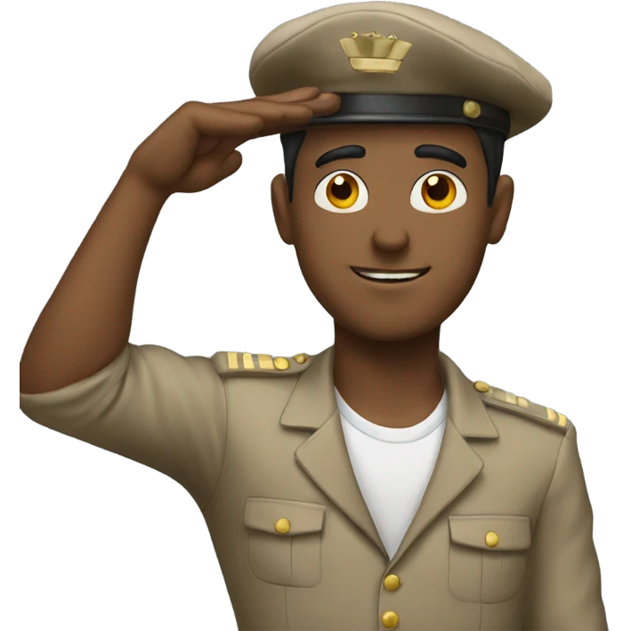Guy saluting emoji