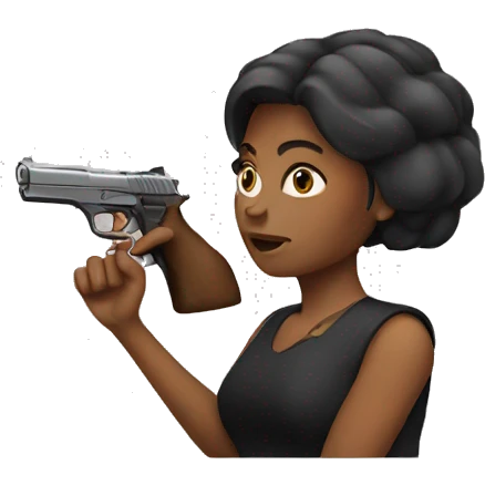 woman with gun emoji