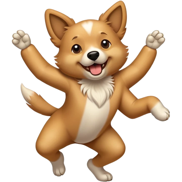 Dog dancing emoji