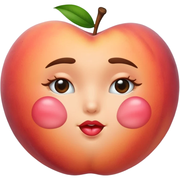 Peach with kiss emoji
