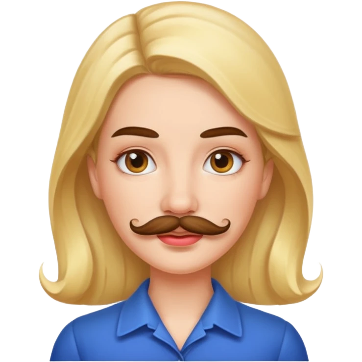 زنی که سیبیل دارد emoji