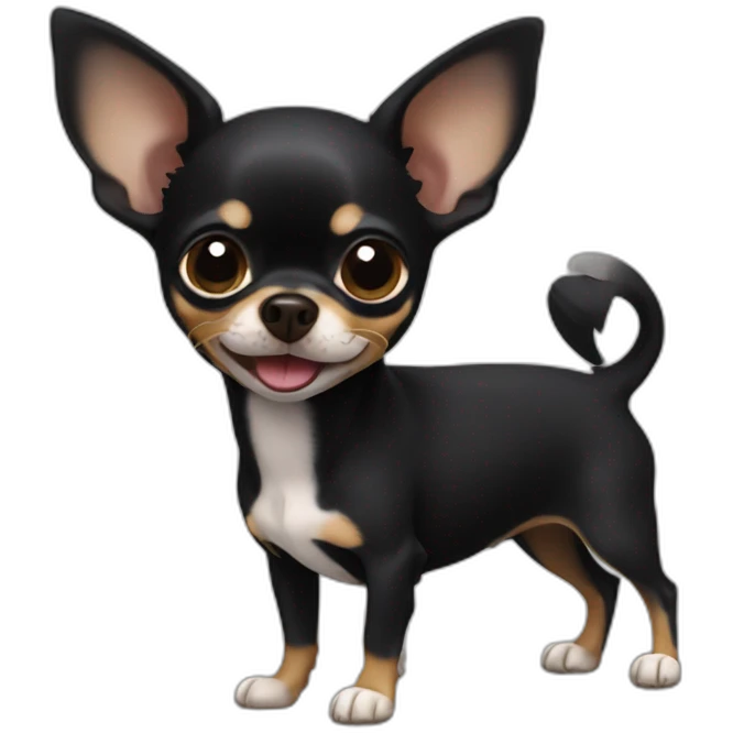 Dark chihuahua lick emoji