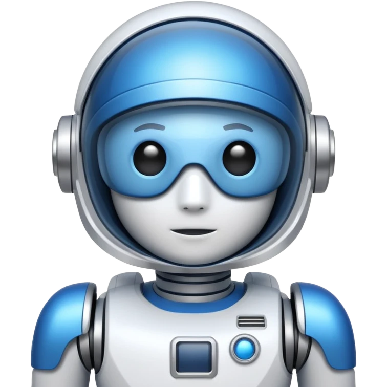 blue and white astrobot copilot emoji