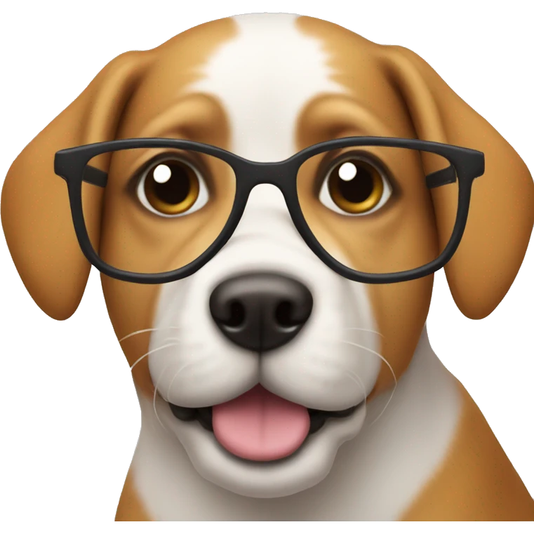 dog with glasses emoji