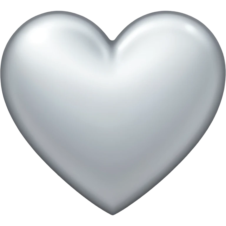 white metallic heart emoji