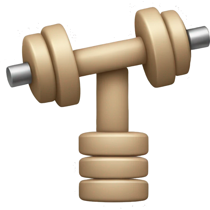 Beige weights stacked emoji