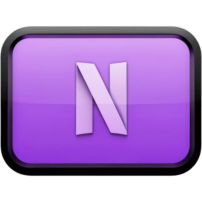 a lilac purple netflix logo, transparent background emoji