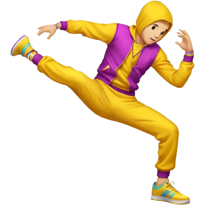 Break Dancing Yellow Man On The Floor  emoji