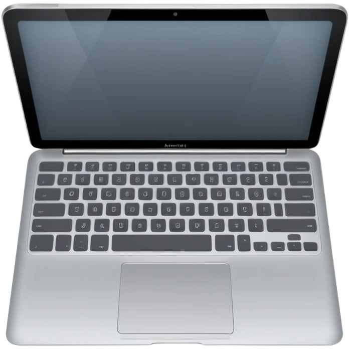 Laptop back with gray keyboard  emoji