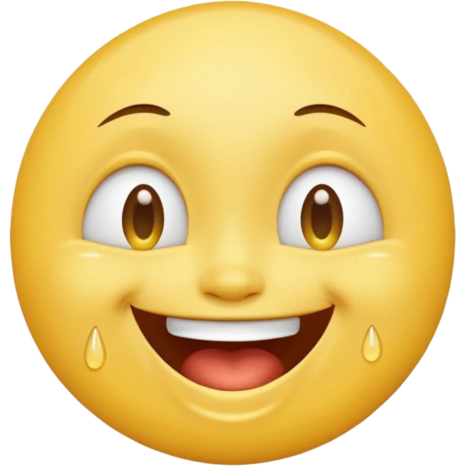 Emoji, yellow round laughing face, tears of joy emoji