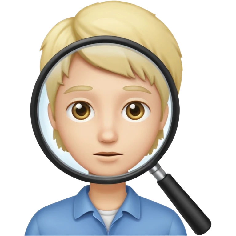 a person using a magnifying glass emoji