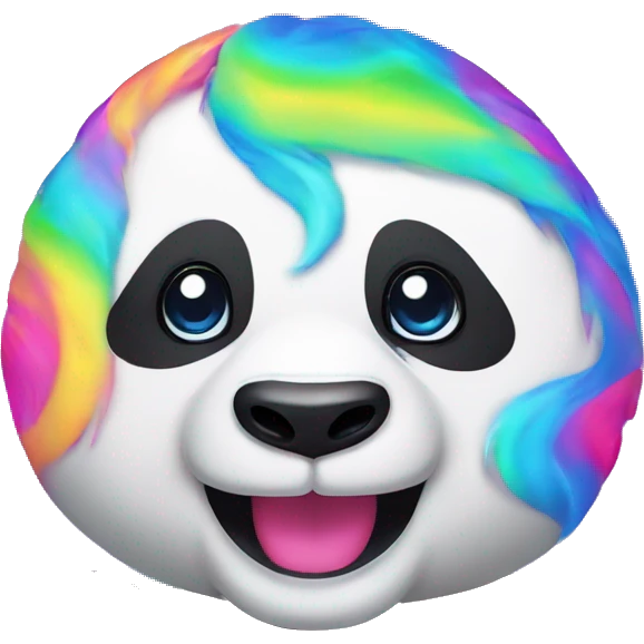 Lisa Frank panda emoji
