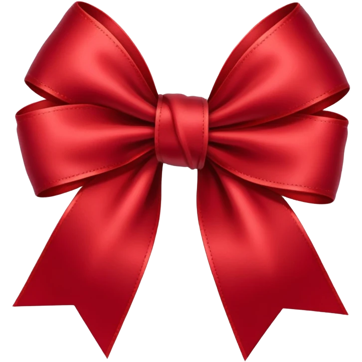 dark red bow emoji